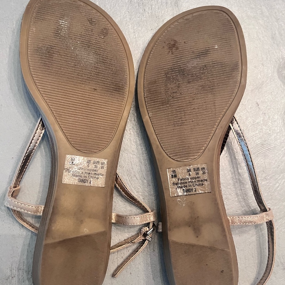 Carlos Santana Brown and Gold Sandals - Picture 4 of 6